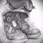 A hadsereg tetoválásának vázlatának érdekes változata - a rajz alkalmas a hadsereg tengeri tetoválásához