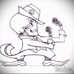 Eredeti példa egy katonai tetoválás vázlatára - a rajz alkalmas tetováló férfi hadsereg számára