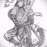 Hűvös példa egy hadsereg tetoválásának vázlatára - a rajz alkalmas katonai tetoválásokra