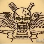 A hadsereg tetoválásának vázlatának hűvös változata - a rajz alkalmas a kar hadsereg tetoválására