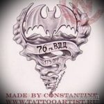 Hűvös példa egy katonai tetoválás vázlatára - a rajz alkalmas tetováló férfi hadsereg számára