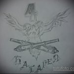 Érdekes példa egy katonai tetoválás vázlatára - a rajz alkalmas a kar hadsereg tetoválására