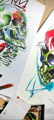 tetoválás rózsa vázlat színű 2019.09.16. №013 - tetovált rózsavázlat színes -