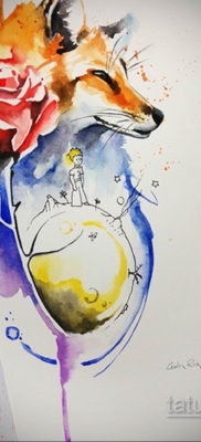 róka tetoválás színes vázlatok 2019.09.16. №009 - róka tetoválás vázlatok színes -