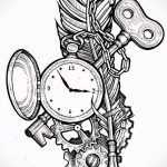 Vázlat a kulcs- és zár -tetováláshoz