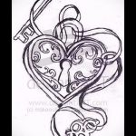 A vázlat a tetováló kulcshoz és a zárhoz # 892 a minta méltó változata, amely könnyen használható a zár és a kulcs párjának megváltoztatására és alkalmazására tetoválásként