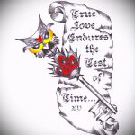 Vázlat a kulcs- és zár -tetováláshoz