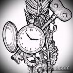 Vázlat a kulcs- és zár -tetováláshoz