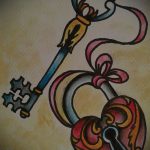 Vázlat a kulcs- és zár -tetováláshoz