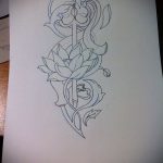 Vázlat egy kulcs- és zár -tetováláshoz