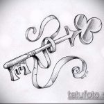 Vázlat a kulcs- és zár -tetováláshoz