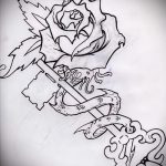 A vázlat egy kulcs- és zár -tetováláshoz # 570 a rajz méltó változata, amely sikeresen használható egy zár- és kulcspár véglegesítésére és alkalmazására tetoválásként