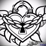 Vázlat a kulcs- és zár -tetováláshoz