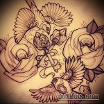 Vázlat a kulcs- és zár -tetováláshoz