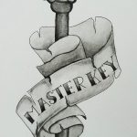 Vázlat a kulcs- és zár -tetováláshoz