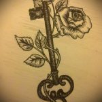 Vázlat a kulcs- és zár -tetováláshoz