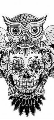 sowy tatuaż szkice dla mężczyzn 03.09.2019 №015 - szkice tatuażu -