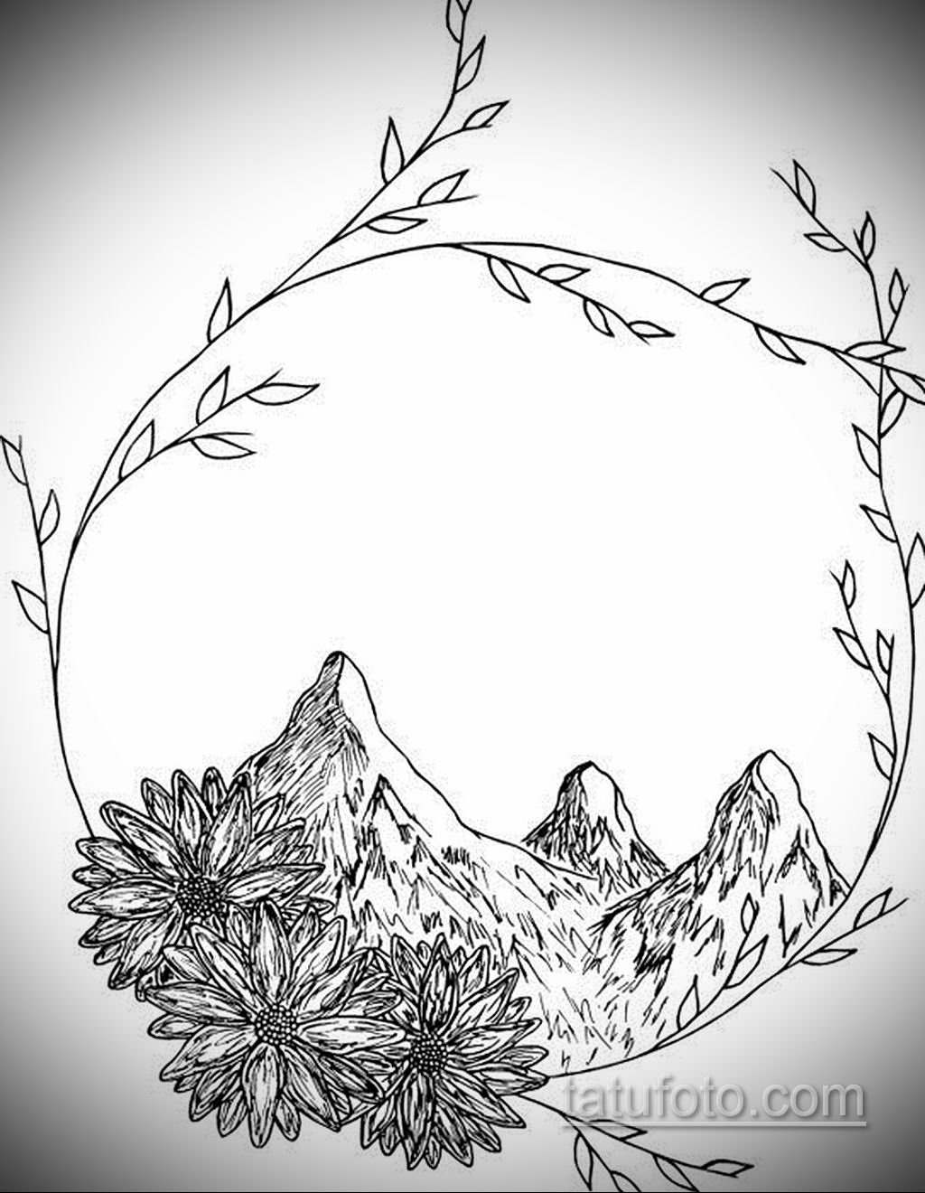 példa egy egyszerű tetoválási vázlatra egy lánynak 2019.09.15. №016 - vázlat az egyszerűséghez -