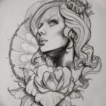 fotó vázlat a tetoválásról Aphrodité istennő 2018. 05. 01. -től №001 - vázlat Aphrodité -