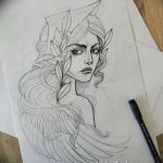 fotó vázlat tetoválásról Aphrodité istennő 2018. 05. 01. -től №016 - vázlat Aphrodité -