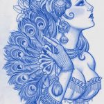 fotó vázlat tetoválásról Aphrodité istennő 2018. 05. 01. -től №024 - vázlat Aphrodité -