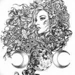 fotó vázlat a tetoválásról Aphrodité istennő 2018. 05. 01. -től №030 - vázlat Aphrodité -