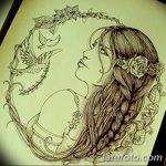 fotó vázlat a tetoválásról Aphrodité istennő 2018. 05. 01. -től №040 - vázlat Aphrodité -