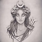 fotó vázlat a tetoválásról Aphrodité istennő 2018. 05. 01. -től №044 - vázlat Aphrodité -