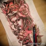 fotó vázlat a tetoválásról Aphrodité istennő 2018. 05. 01. -től №045 - vázlat Aphrodité -