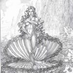 fotó vázlat a tetoválásról Aphrodité istennő 2018. 05. 01. -től №055 - vázlat Aphrodité -