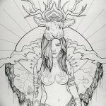 fotó vázlat tetoválásról Aphrodité istennő 2018. 05. 01. -től №071 - vázlat Aphrodité -