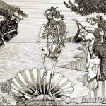 fotó vázlat tetoválásról Aphrodité istennő 2018. 05. 01. -től №078 - vázlat Aphrodité -