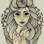 fotó vázlat Aphrodite tetováló istennőről 2018. 05. 01. №085 - vázlat Aphrodite -