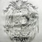 fotó vázlat a tetoválásról Aphrodité istennő 2018. 05. 01. -től №102 - vázlat Aphrodité -