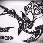 Egy remek példa a SHARK tetoválás vázlatára - a rajz alkalmas cápa tetoválásra a hátán