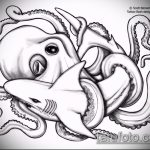 A SHARK tetoválás vázlatának hűvös változata - a rajz cápa nyak tetováláshoz alkalmas