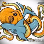 A SHARK tetoválás vázlatának hűvös változata - a rajz cápa lábtetováláshoz alkalmas