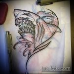 Egy érdekes példa a SHARK tetoválás vázlatára - a rajz alkalmas polinéz cápa tetoválásra