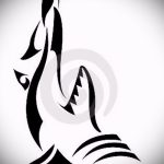A SHARK tetoválási vázlat hűvös változata - a rajz alkalmas cápa tetoválásra a hátán