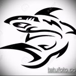 Az eredeti példa a SHARK tetoválás vázlatára - a rajz alkalmas a polinéziai cápa tetoválására