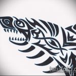 Az eredeti példa egy cápa tetoválás vázlatára - a rajz alkalmas egy régi iskola cápa tetoválására