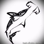 A SHARK tetoválási vázlat egyedülálló változata - a rajz alkalmas a cápa tetoválására a hátán