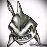 A SHARK tetoválás vázlatának hűvös változata - a rajz alkalmas egy régi iskola cápa tetoválására