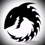 Jó példa a cápa tetoválás vázlatára - a rajz alkalmas törzsi cápa tetoválásra