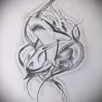 A SHARK tetoválás vázlatának hűvös változata - a rajz cápa váll tetováláshoz alkalmas