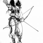 fotó vázlat egy tetováló amazonról, 2018. 05. 01. №139 - tetováló amazon vázlata -