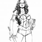 fotó vázlat egy tetováló amazonról, 2018. 05. 01. №141 - tetováló amazon vázlata -