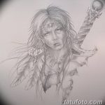 fotó vázlat egy tetováló amazonról, 2018. 05. 01. №143 - tetováló amazon vázlata -