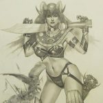 fotó vázlat egy tetováló amazonról, 2018. 05. 01. №146 - tetováló amazon vázlata -