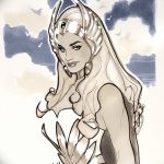 fotó vázlat egy tetováló amazonról, 2018. 05. 01. №147 - tetováló amazon vázlata -